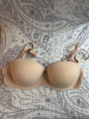 NWT-VS PINK Wear Everywhere Push-Up Nude Convertible Strapless Bra-36B